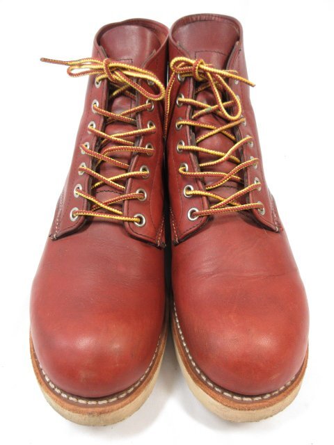  прекрасный товар [ Red Wing RED WING SHOES] перо бирка 9105 2011 год производства гонки выше ботинки обувь ( мужской ) size27 Brown красный 030MZA72720