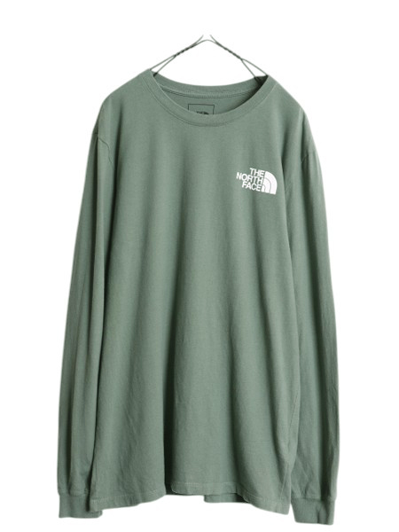 ノースフェイス 両面 プリント 長袖 Tシャツ メンズ L / The North Face アウトドア ロンT ロゴT ボックスロゴ バックプリント カットソー