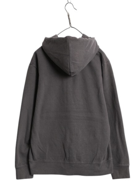 ノースフェイス フルジップ スウェット フード パーカー メンズ L 古著 The North Face アウトドア トレーナー 里起毛 ワンポイント グレー