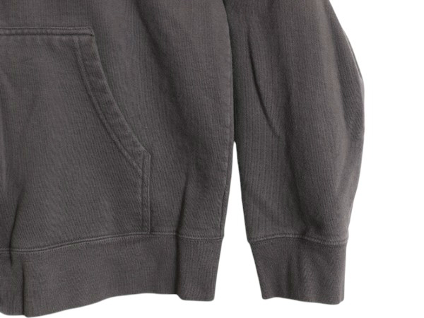 ノースフェイス フルジップ スウェット フード パーカー メンズ L 古著 The North Face アウトドア トレーナー 里起毛 ワンポイント グレー
