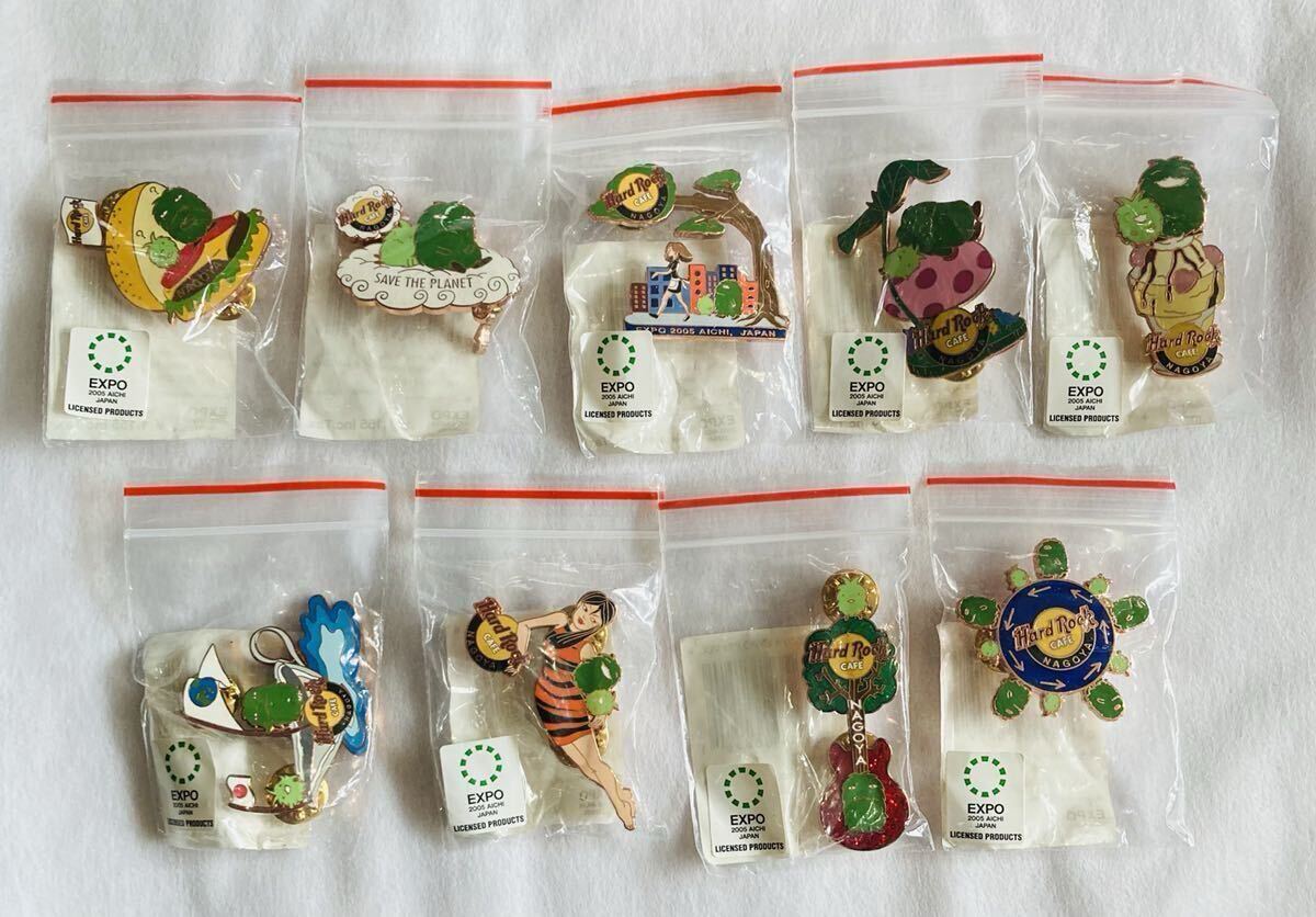ハードロックカフェピンバッジ 愛・地球博 金 銀 銅 3色フルセット激レア品 未使用 未開封 ハードロックカフェ名古屋 HARD ROCK CAFE 愛