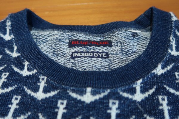 BLUE BLUE　ブルーブルー　イカリ柄　ニット?。鹰单ぅ? bimg=