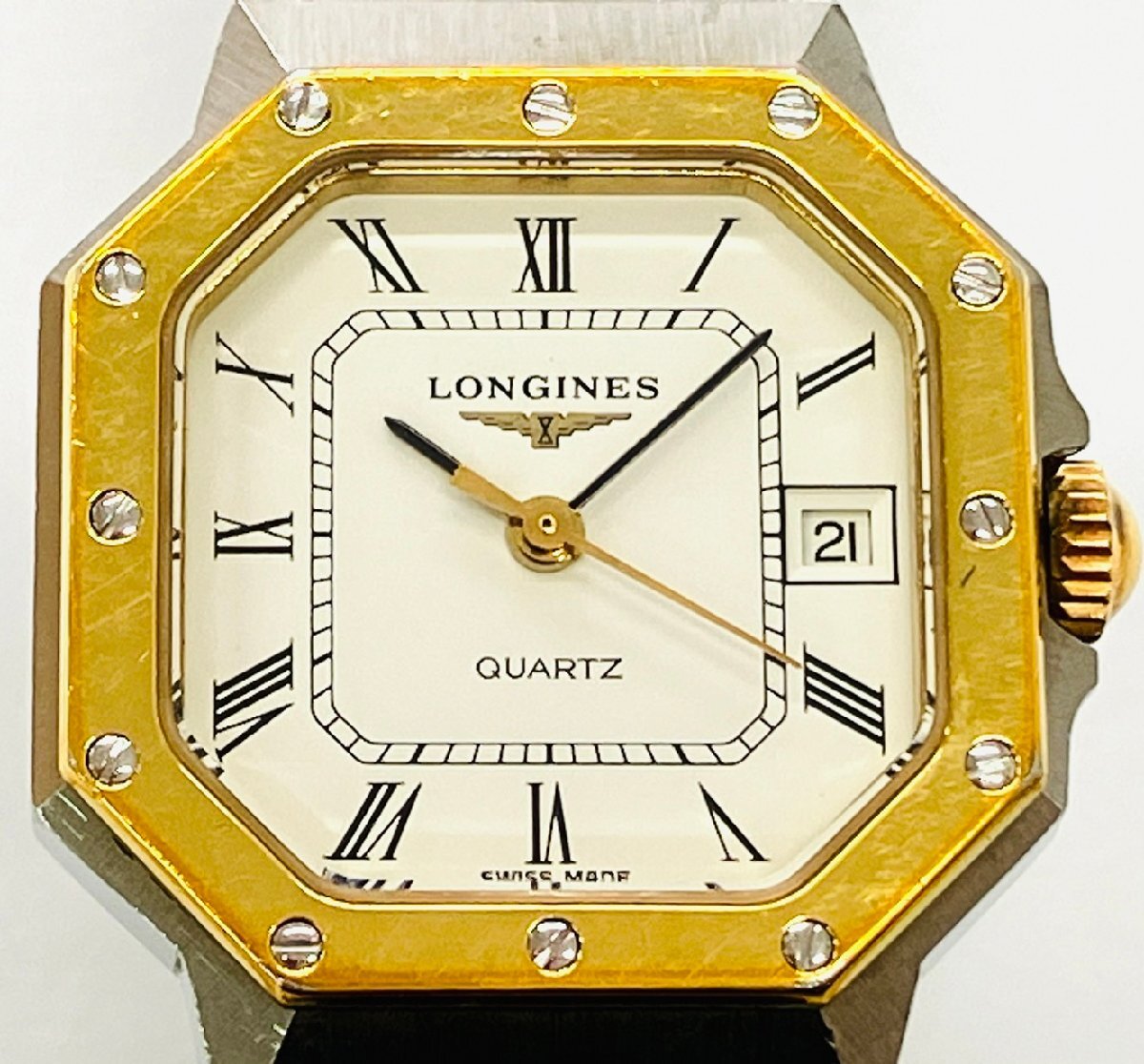 送料無料!!希少】LONGINES ロンジン オクタゴン デイト クォーツ 送料無料!!希少】LONGINES ロンジン オクタゴン デイト クォーツ