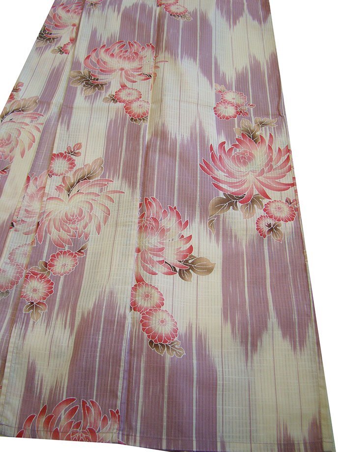 時代屋 夏物 美品 裄66.3ｃｍ 浴衣・四寸帯 セット 155cm～163cm Ys259_画像7