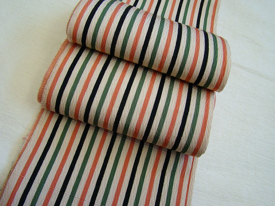 時代屋 夏物 美品 裄66.3ｃｍ 浴衣・四寸帯 セット 155cm～163cm Ys259_画像5