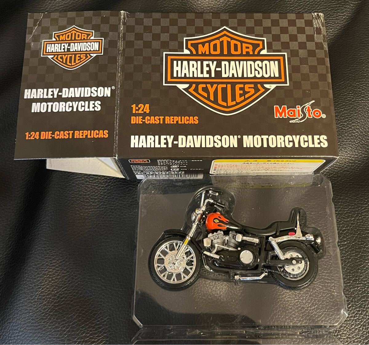 1/24 モーターサイクル ハーレーダビッドソン HARLEY-DAVIDSON 1980 FXWG Wide Glide ワイドグライド ブラック レッド マイスト maisto_画像1