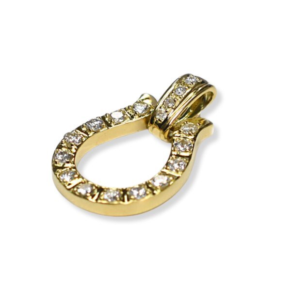  новый товар не использовался подлинный товар K18 Gold бриллиант подвеска подкова шланг колодка колье сервис цепь есть 