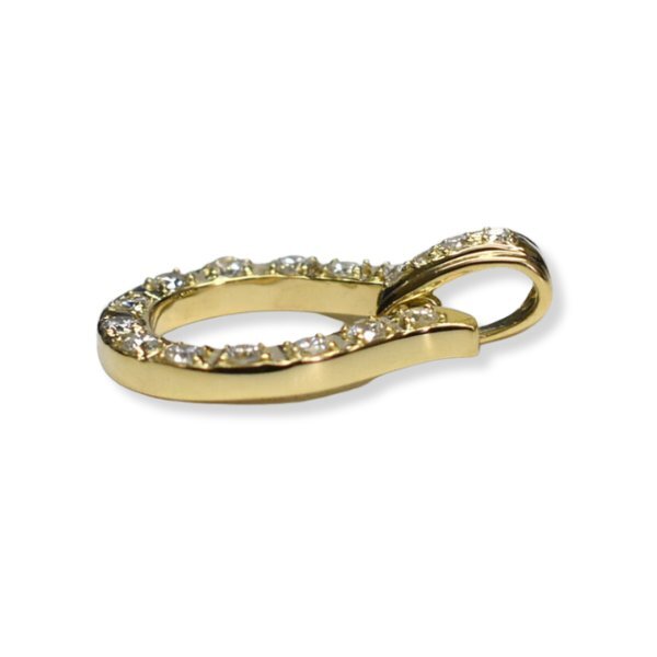  новый товар не использовался подлинный товар K18 Gold бриллиант подвеска подкова шланг колодка колье сервис цепь есть 