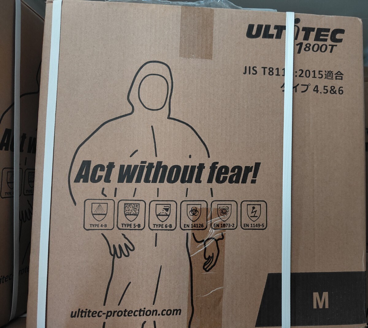 ◆未開封◆1箱50著セット◆ULTITEC 1800T◆Mサイズ◆化學(xué)防護(hù)服◆タイプ4, 5, 6◆最上位モデル
