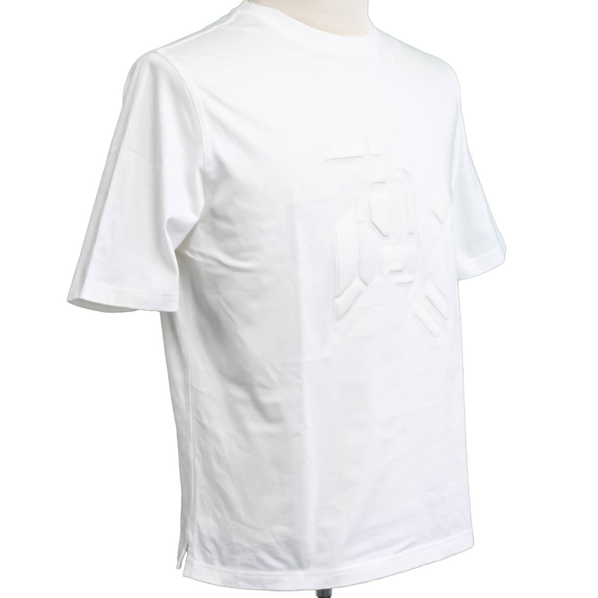 【美品】HERMES エルメス 2023SS Chevaux en Symetrie シュヴォー アン シンメトリー 3D コットン Tシャツ S ホワイト メンズ 【TS135】