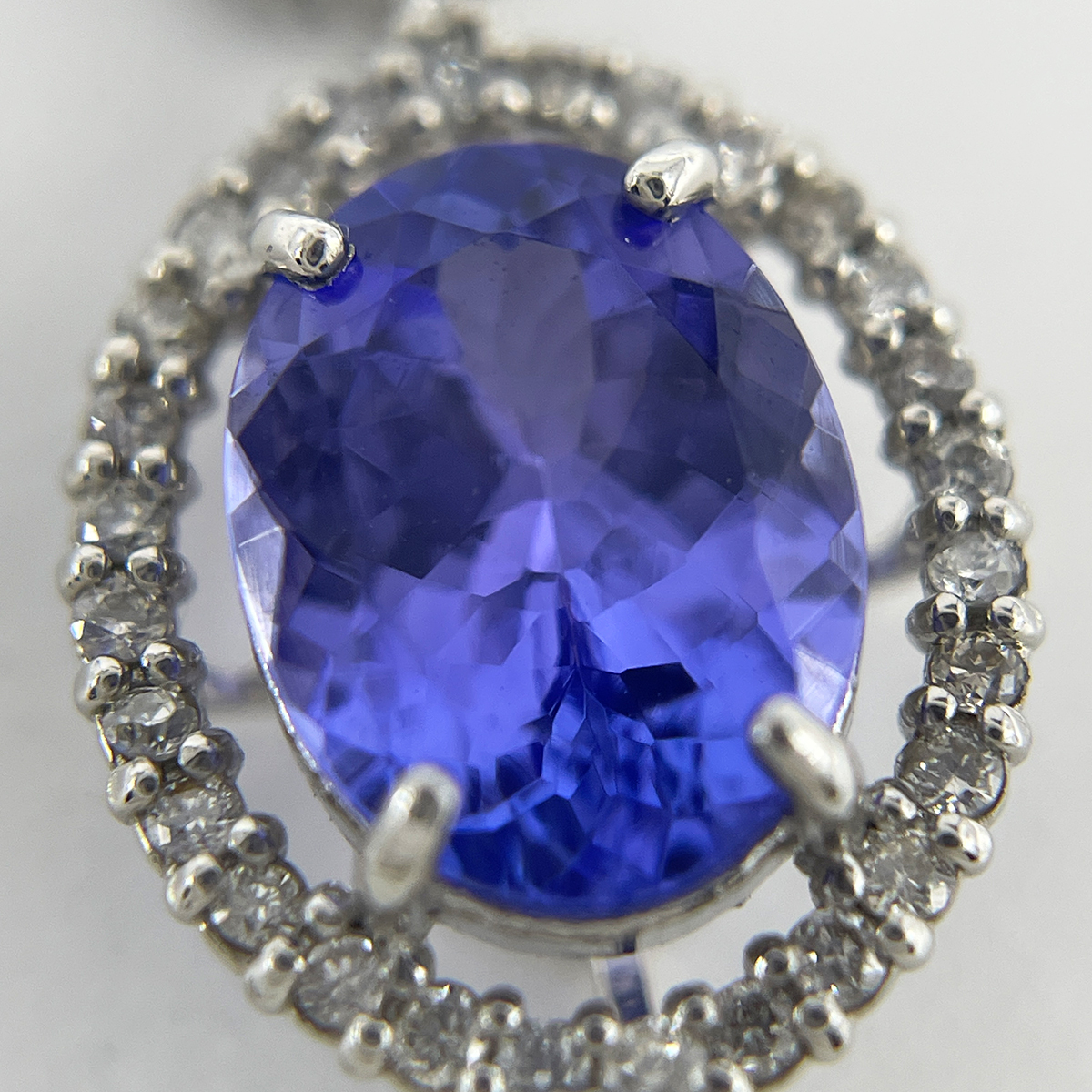Pt950 K18WG 天然タンザナイト 1.17ct ダイヤ 0.10ct