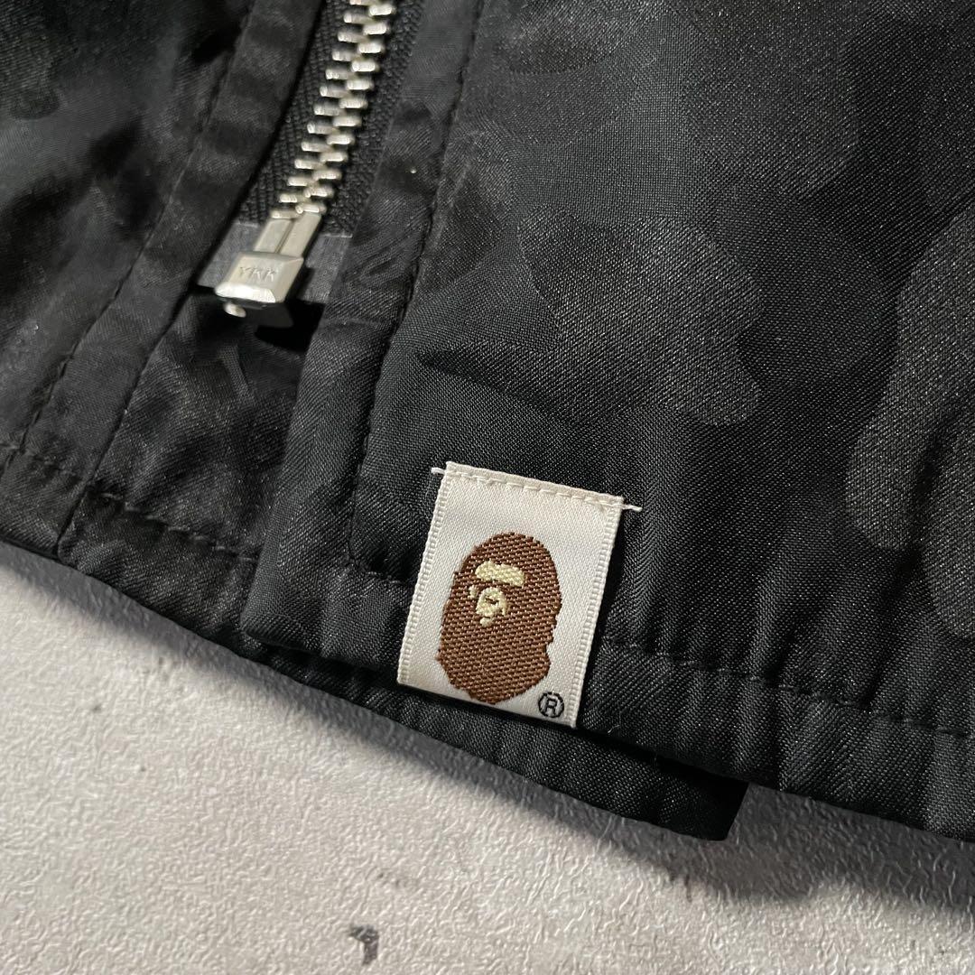 A BATHING APE ナイロン ダブルライダースジャケット 総柄 A BATHING APE ナイロン ダブルライダースジャケット 総柄