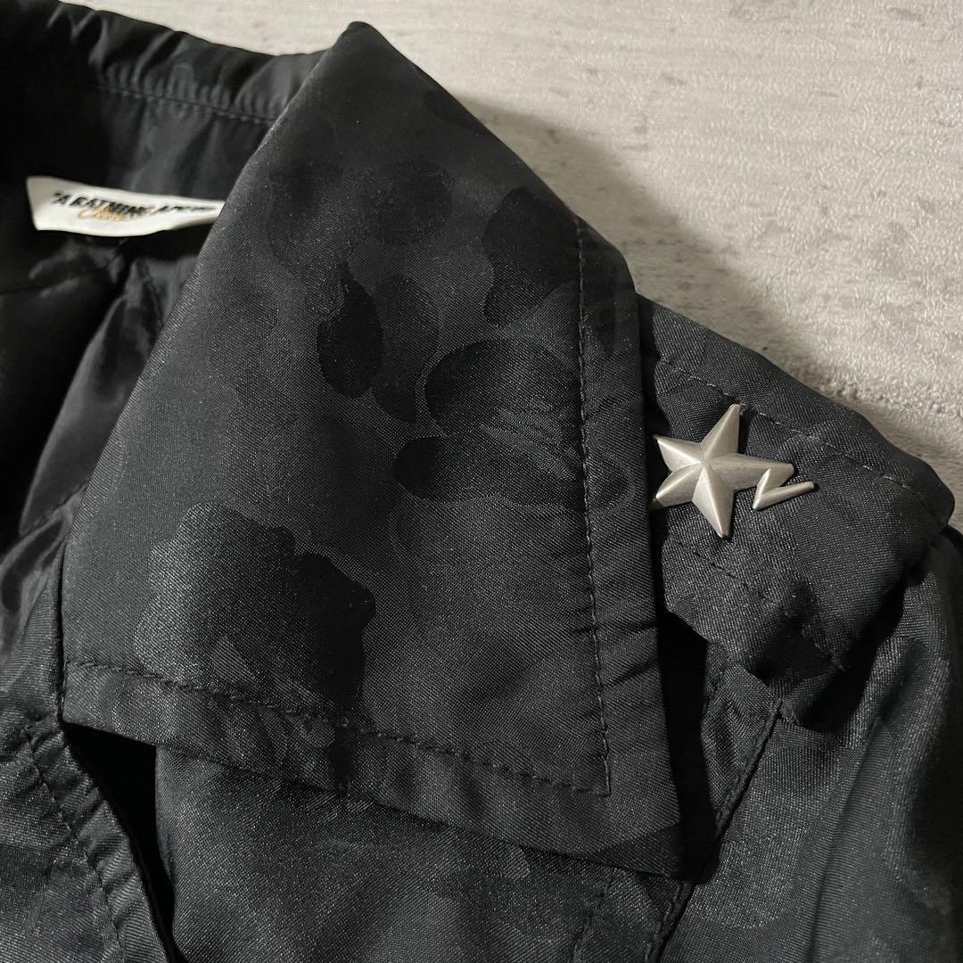 A BATHING APE ナイロン ダブルライダースジャケット 総柄 A BATHING APE ナイロン ダブルライダースジャケット 総柄