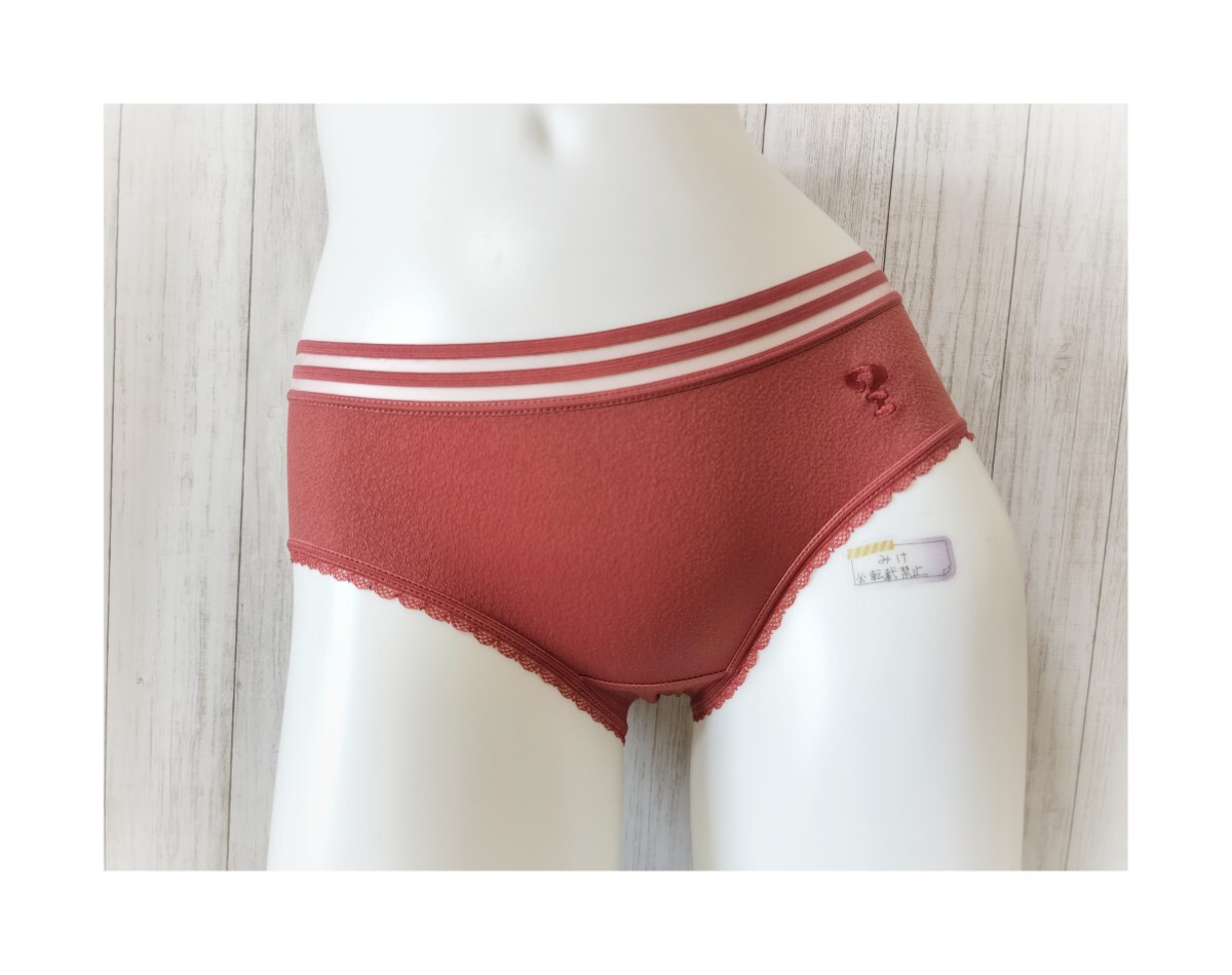 ★新品★ M ショーツ ブラウン 茶系 ワンポイント セクシーランジェリー レース 