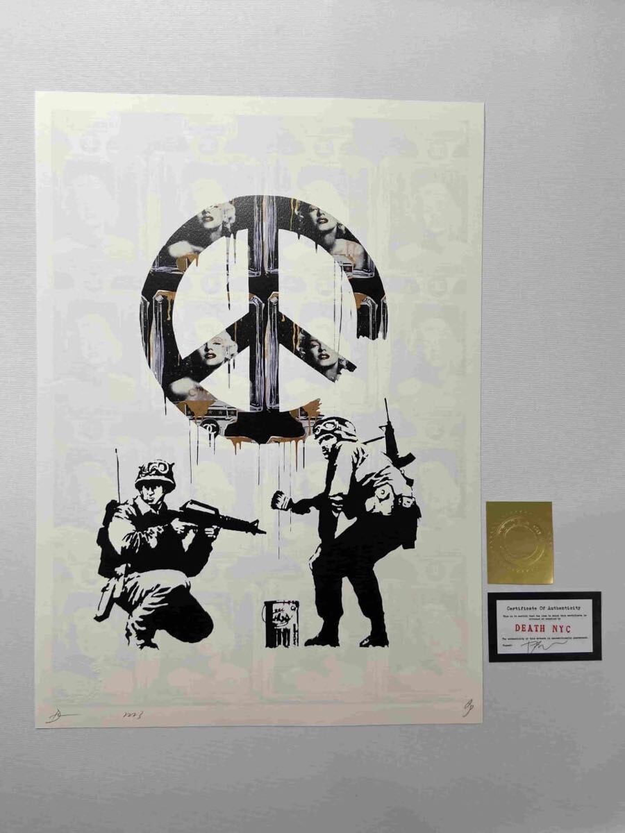 DEATH NYC 世界限定100枚 アートポスター現代アート Banksy DEATH NYC 世界限定100枚 アートポスター現代アート Banksy
