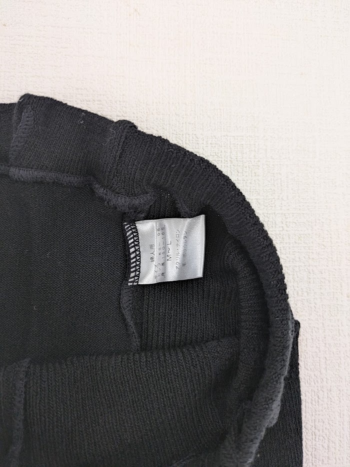 レディース タイツ 縄柄 バルキー 毛混 やわらか あったか ゆったり 厚地 防寒 ML ブラック_画像5