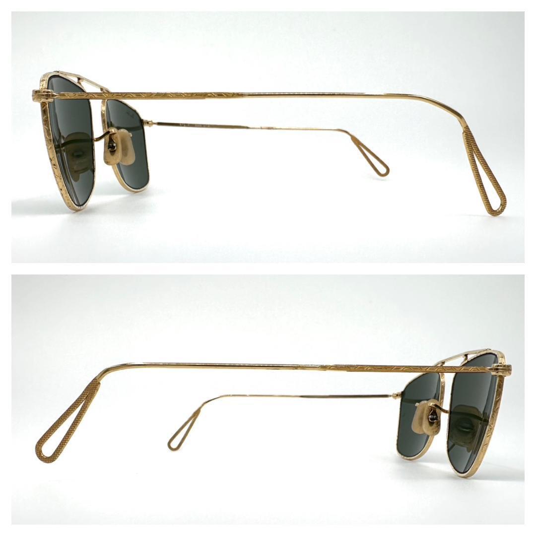Ray-Ban レイバン サングラス 度なし 砂打ち B&L フルリム ゴールド