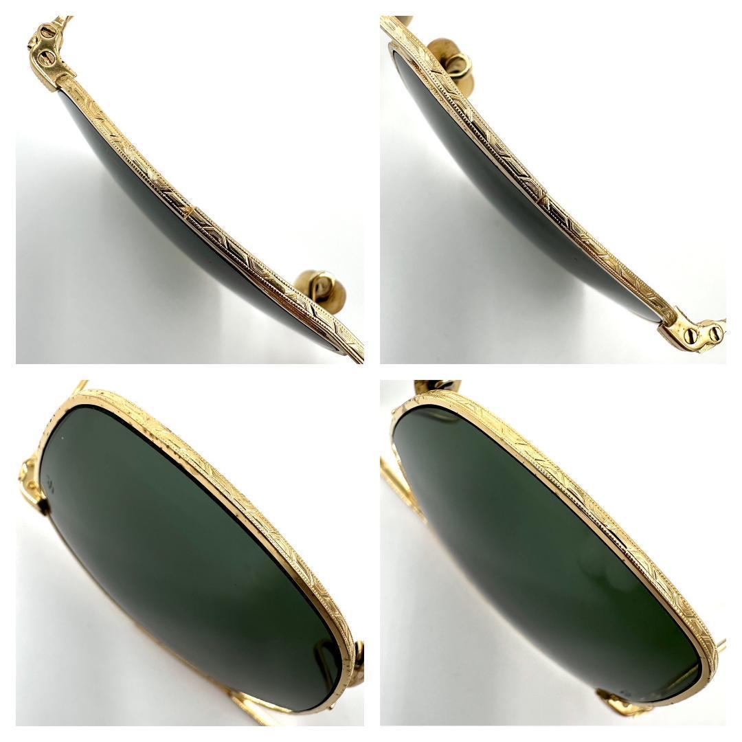 Ray-Ban レイバン サングラス 度なし 砂打ち B&L フルリム ゴールド