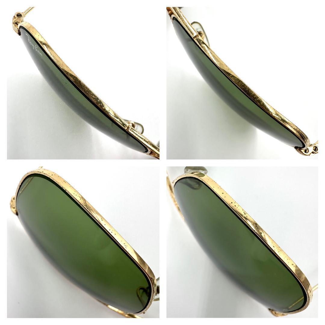 Ray-Ban レイバン サングラス 度なし 砂打ち B&L フルリム ゴールド