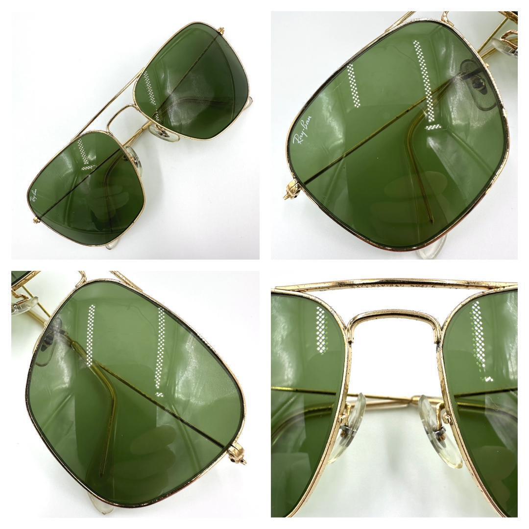 Ray-Ban レイバン サングラス 度なし 砂打ち B&L フルリム ゴールド