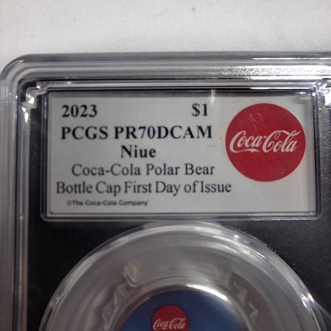 □最高鑑定□ PCGS コーラ ポーラーベア 記念キャップ 銀貨