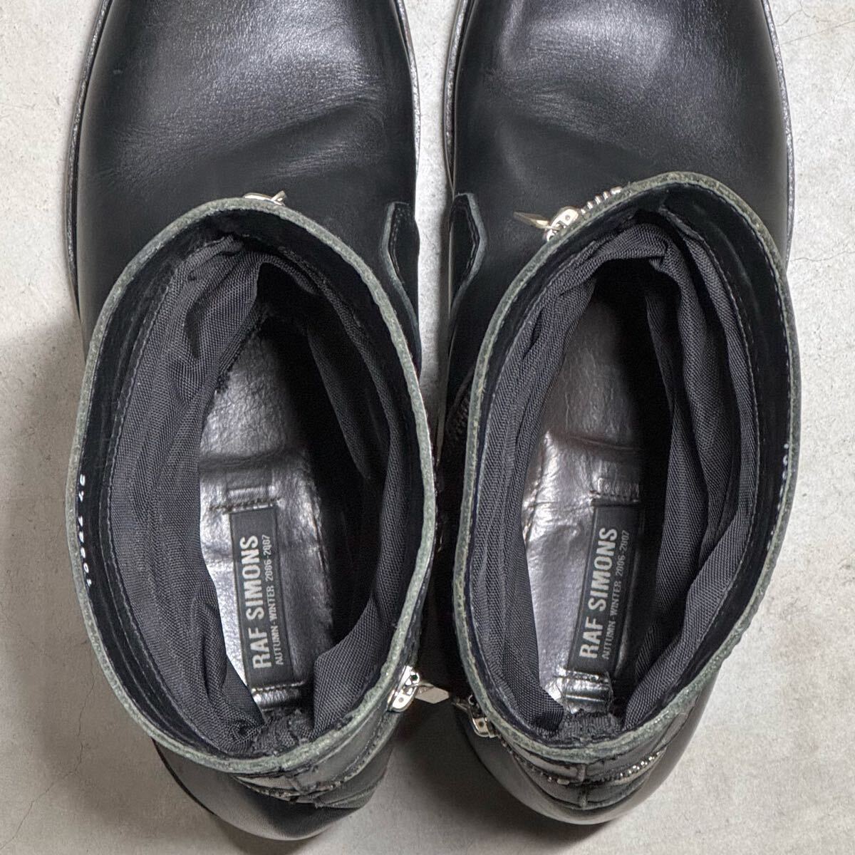 RAF SIMONS 2006AW Archive Spiral Zip Boots rare leather RAF SIMONS 2006AW Archive Spiral Zip Boots rare leather