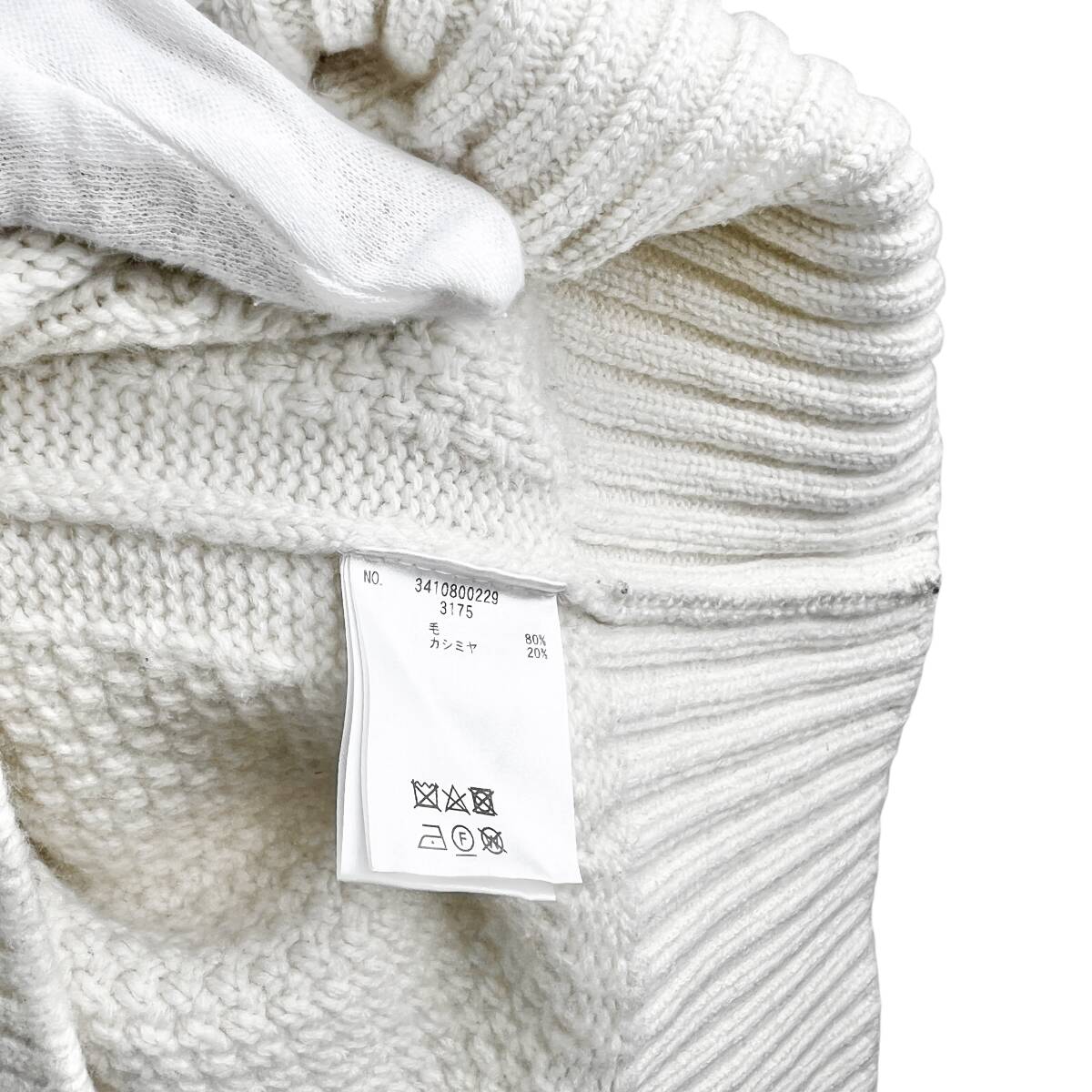 【20%OFF】UNION LAUNCH(ユニオンランチ) High Neck Longsleeve Knit Tops (white)_画像8