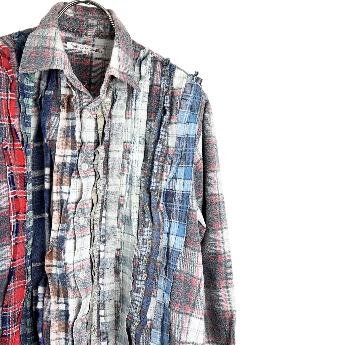 【20%OFF】Rebuild by Needles(リビルド バイ ニードルス) Rebuild Flannel Check Shirts (grey)
