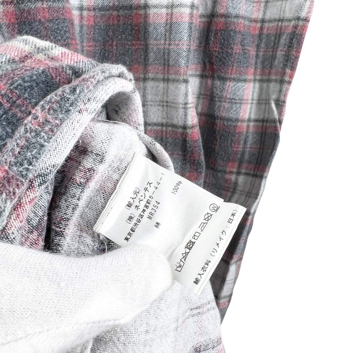 【20%OFF】Rebuild by Needles(リビルド バイ ニードルス) Rebuild Flannel Check Shirts (grey)