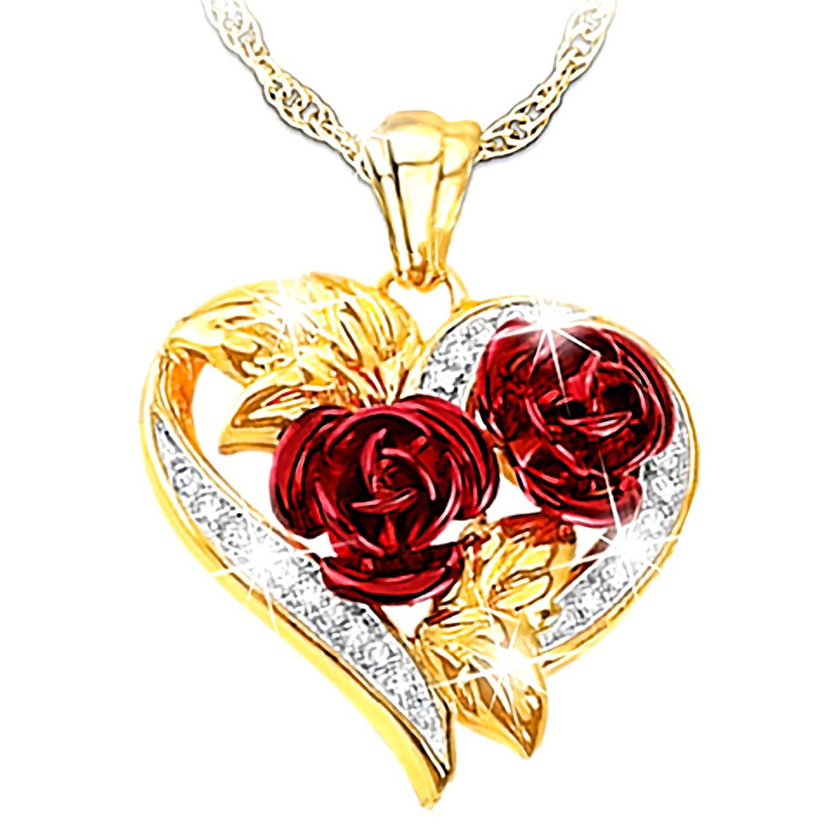 新品1円~☆送料無料☆黄金と薔薇レッド ローズハート 新品1円~☆送料無料☆黄金と薔薇レッド ローズハート