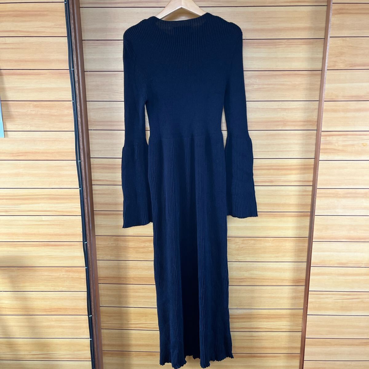 united arrows ユナイテッドアローズ　ニット　ワンピース　ネイビー