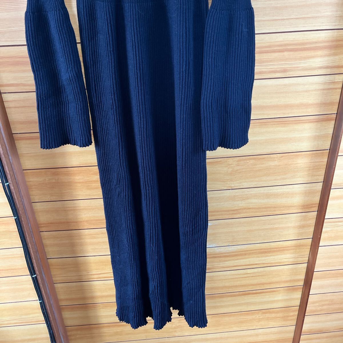 united arrows ユナイテッドアローズ　ニット　ワンピース　ネイビー