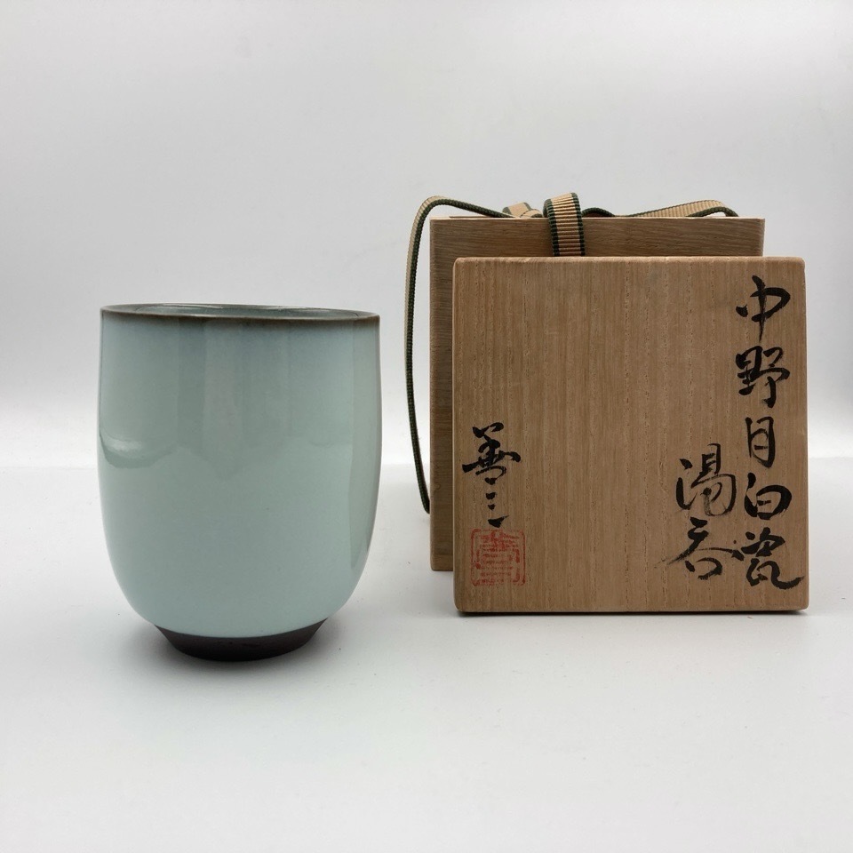 Yahoo!オークション - 福島善三 中野月白瓷湯 ぐい呑 人間国宝 Yahoo!オークション - 福島善三 中野月白瓷湯 ぐい呑 人間国宝