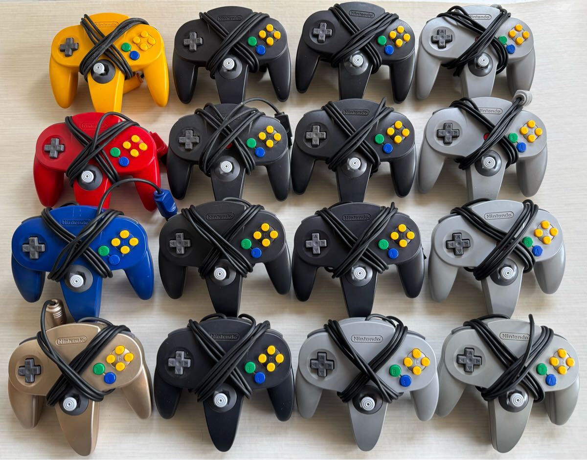 ニンテンドー64 ニンテンドウ64 純正コントローラー16個セット ニンテンドー64 ニンテンドウ64 純正コントローラー16個セット
