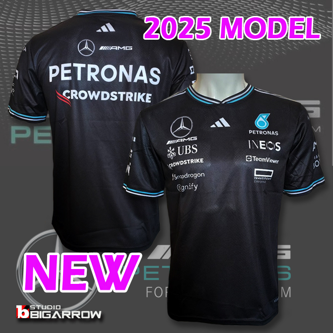 【XLサイズ】メルセデス AMG ペトロナス F1チーム 2025レプリカメッシュTシャツ ラッセル アントネッリ アパレル