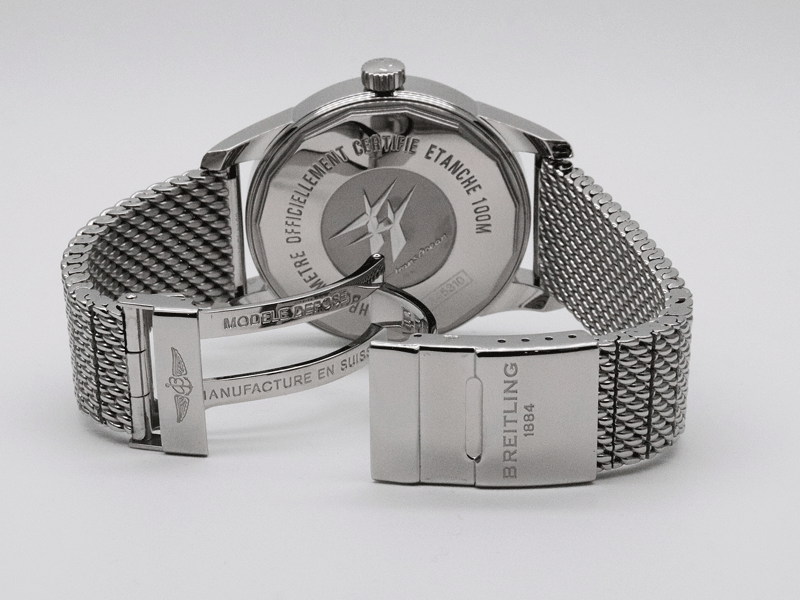 BREITLING ブライトリング A45310 トランスオーシャン デイデイト シルバー 自動巻 新品仕上げ済 美品 正規(guī)店購入品 腕時計 送料無料??！
