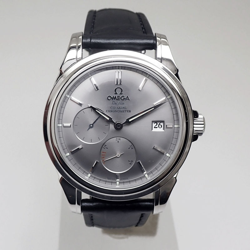 OMEGA オメガ De Ville デビル デヴィル コーアクシャル CO-AXIAL パワーリザーブ 4832.41.31 自動巻 グレー 美品 送料無料！！
