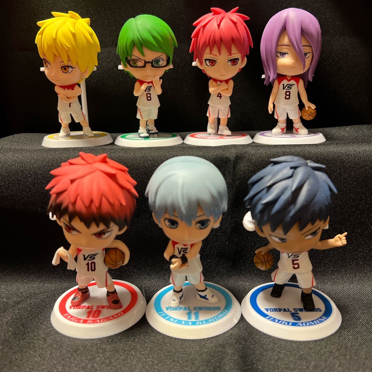 黒子のバスケ 黒バス一番くじ きゅんキャラ フィギュアコンプリートセット まとめ売りラストゲーム テツヤ 火神 青峰 赤司 黄瀬 緑間 紫原
