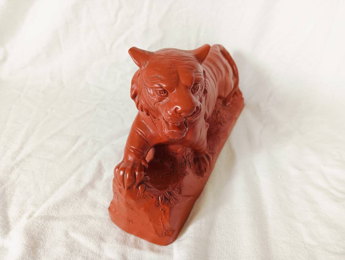 昭和レトロ十二支（干支）虎 置物 陶器 アンティーク トラ スピ 上昇_画像3