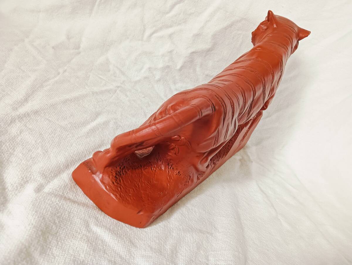 昭和レトロ十二支（干支）虎 置物 陶器 アンティーク トラ スピ 上昇_画像4