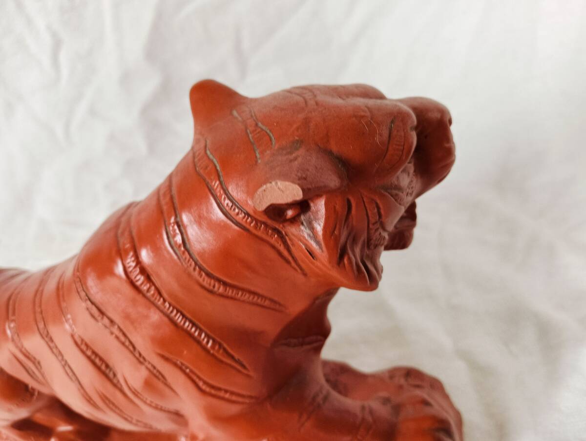 昭和レトロ十二支（干支）虎 置物 陶器 アンティーク トラ スピ 上昇_画像5