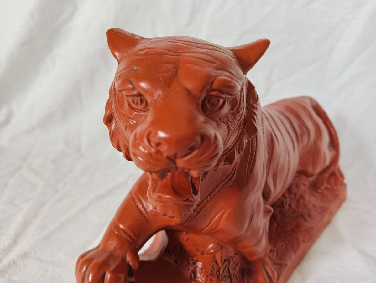昭和レトロ十二支（干支）虎 置物 陶器 アンティーク トラ スピ 上昇_画像6