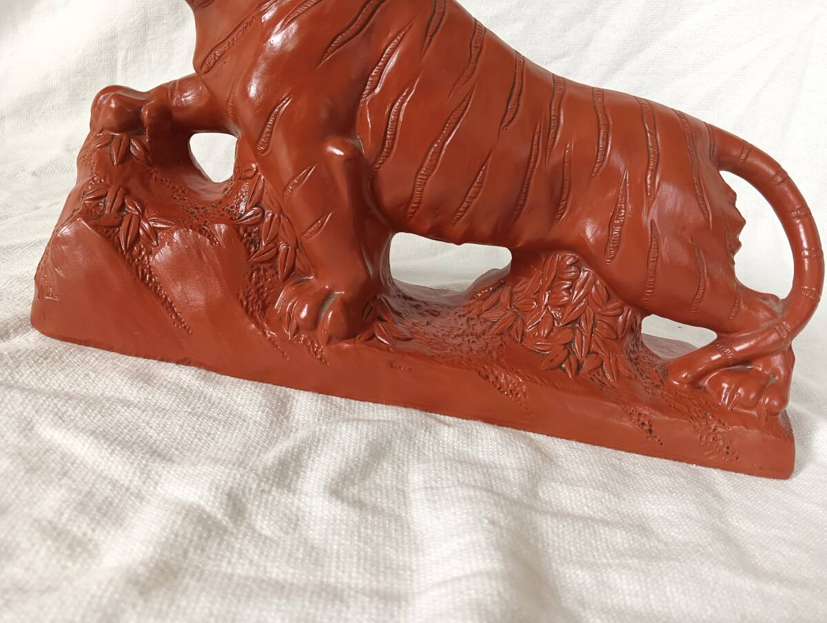 昭和レトロ十二支（干支）虎 置物 陶器 アンティーク トラ スピ 上昇_画像7