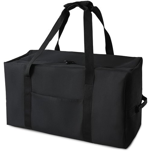 新品 大型収納 ブラック 大型収納袋 キャンプ道具収納 ウトドアバッグ 大型収納カバン キャンプバッグ トートバッグ 112
