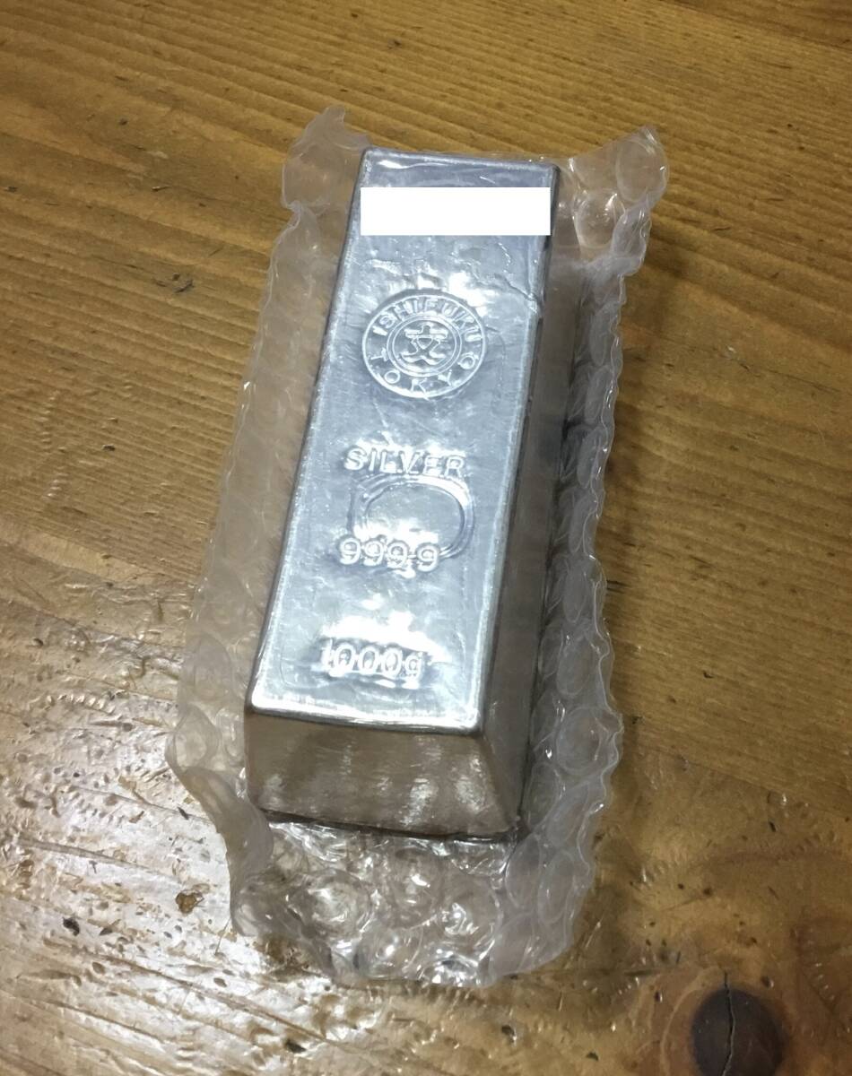 ♪石福金属興業 純銀 シルバーインゴット 1000g(1kg)999.9 ♪石福金属興業 純銀 シルバーインゴット 1000g(1kg)999.9
