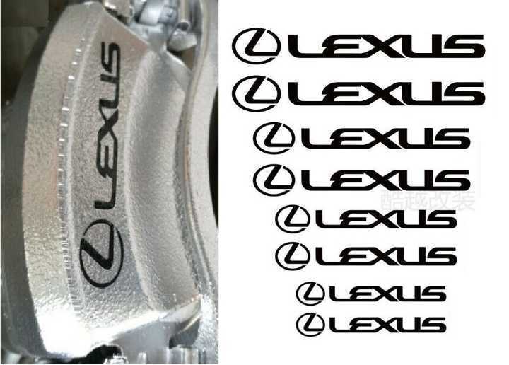 LEXUS 黒 耐熱 デカール ステッカー セット キャリパー ドレスアップ カスタム HS CT UX NX IS RX RC GS ES LS LX エンブレム