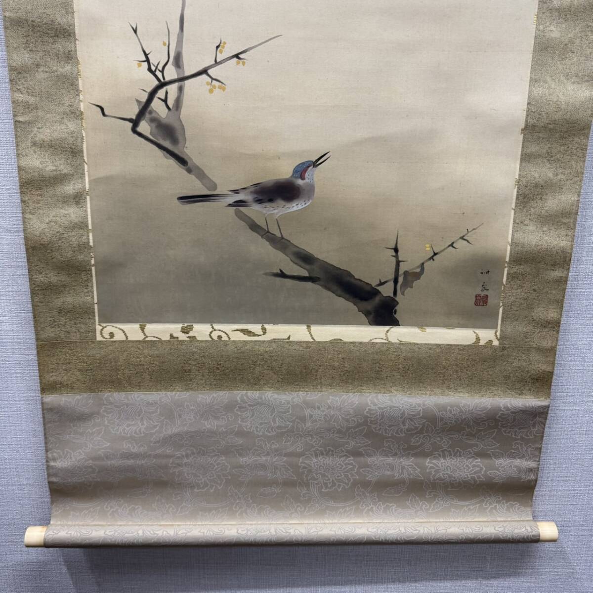 八重桜　掛け軸　掛軸　共箱あり　二重箱 31 八重桜掛け軸掛軸共箱あり二重箱 31