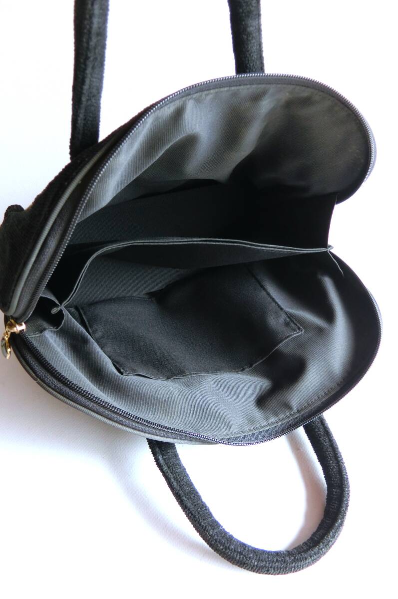 FEILER　フェイラー　ヴィンテージ　トートバッグ　扇型　ラウンドファスナー　手提げ鞄　花柄　ハンドバッグ　大容量_画像6