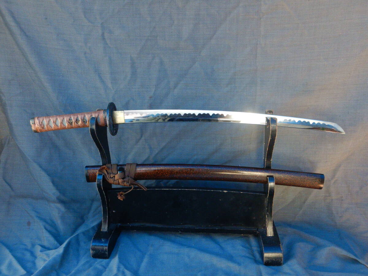 ② 刀剣 模造刀 刀 脇差し 拵え 外装 小太刀 居合 全長:70ｃｍ 刀身:45.5ｃｍ 時代劇 劇団 演劇 日舞 舞踊 小道具