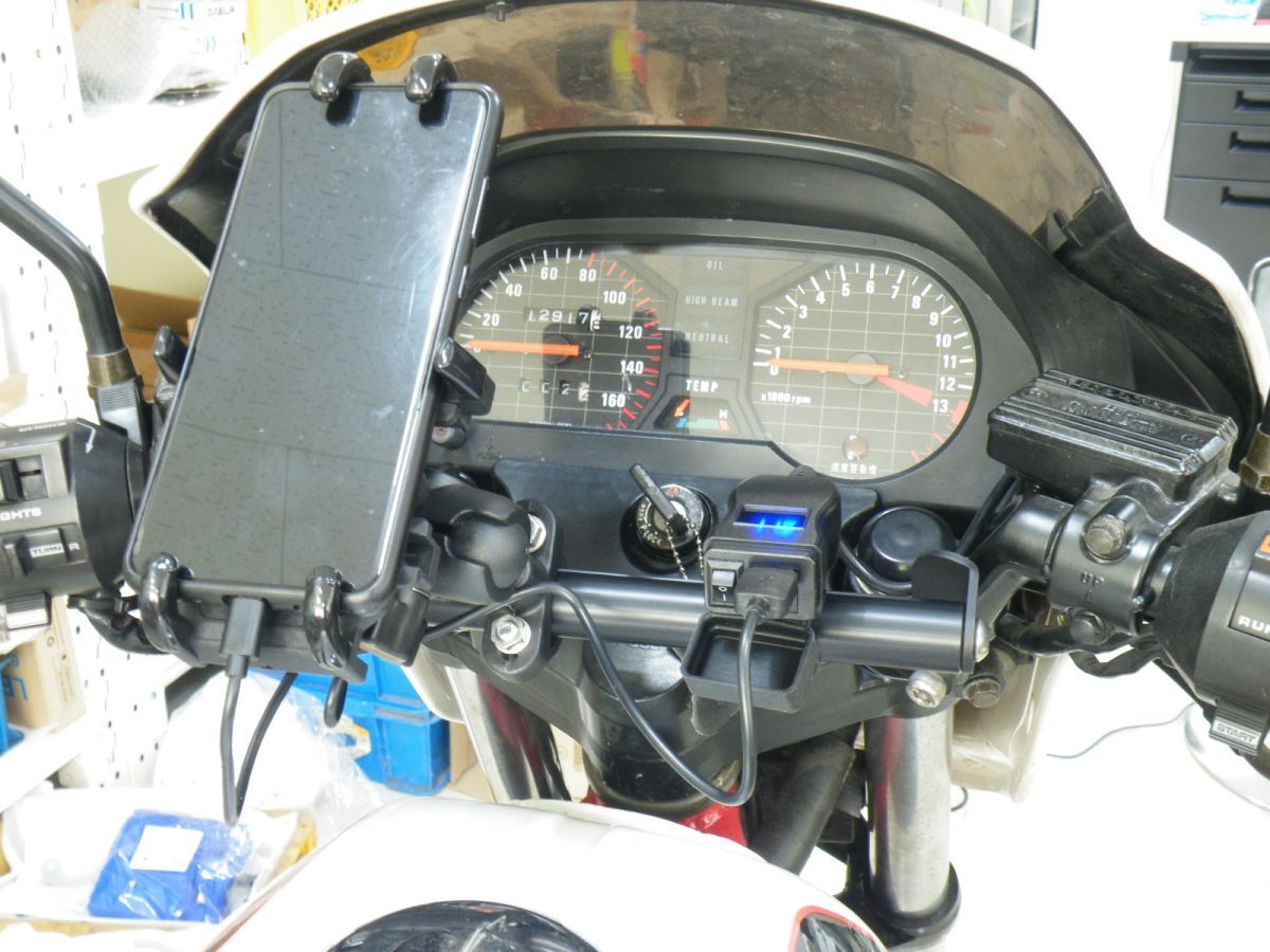 VT250F VT250Fc (MC08) ハンドルマウントステー　スマホホルダー スマートフォン ホルダー220mm　YY202